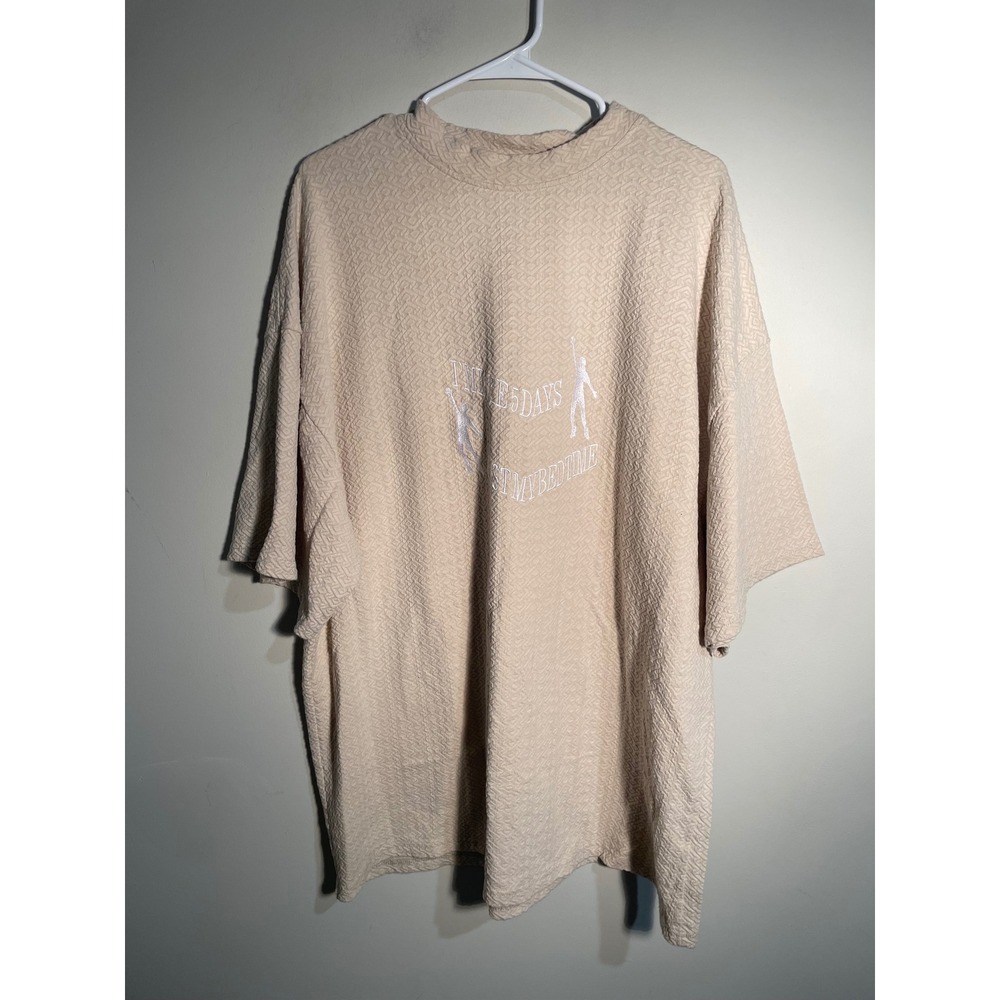 Sisters and Seekers Past My Bedtime Embroidered Oversized Slouchy‎ T-Shirt XL